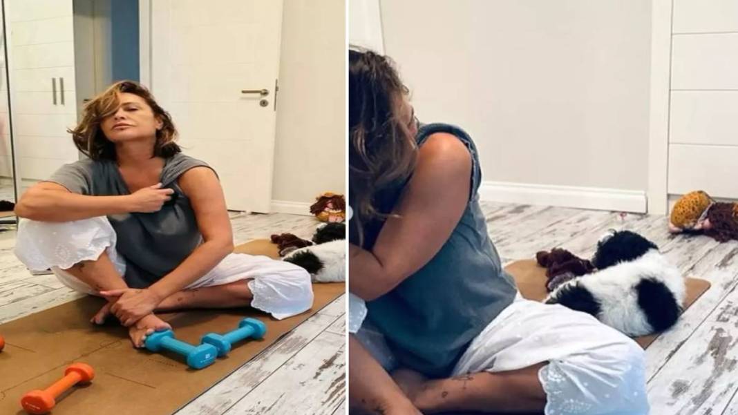 Hülya Avşar'dan kas şovu! Spor yaptığı anları sosyal medyadan paylaştı "Kim der 59 yaşında" 4